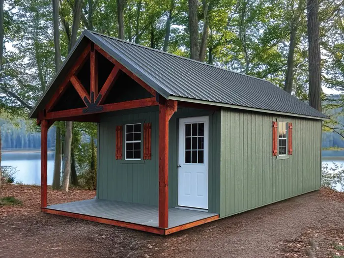 Blue and White Cabin