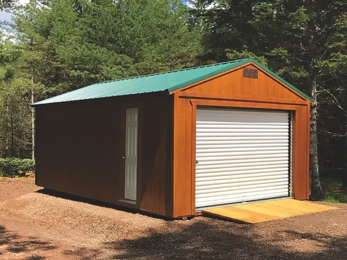 metal roofed garage