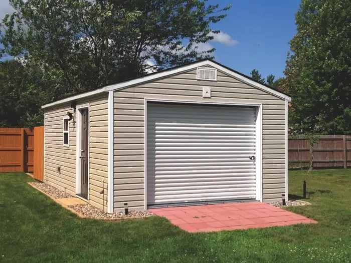 vinyl sided garage