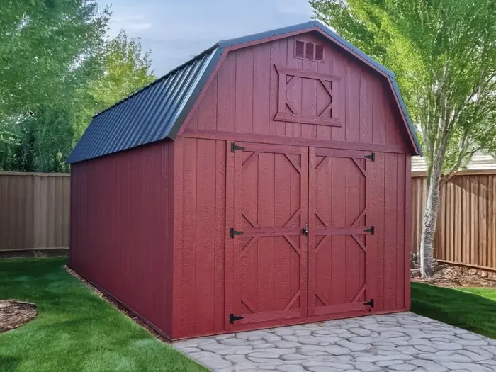 vinyl sided lofted barn