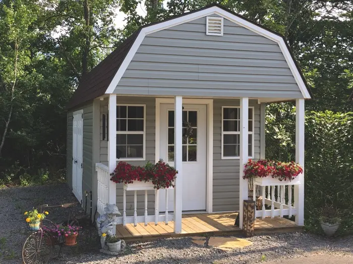 white farm look lofted cabin